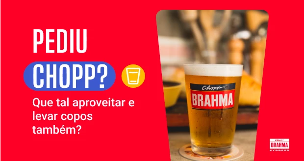 Pediu Chopp? Que tal levar copos?